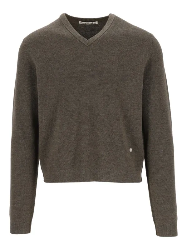 Merino Wool Sweater Knitwear Grey made by Acne Studios