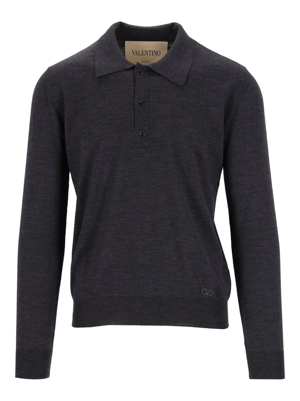 Wool Knit Polo Shirt Knitwear Grey sold by Wanan Luxury