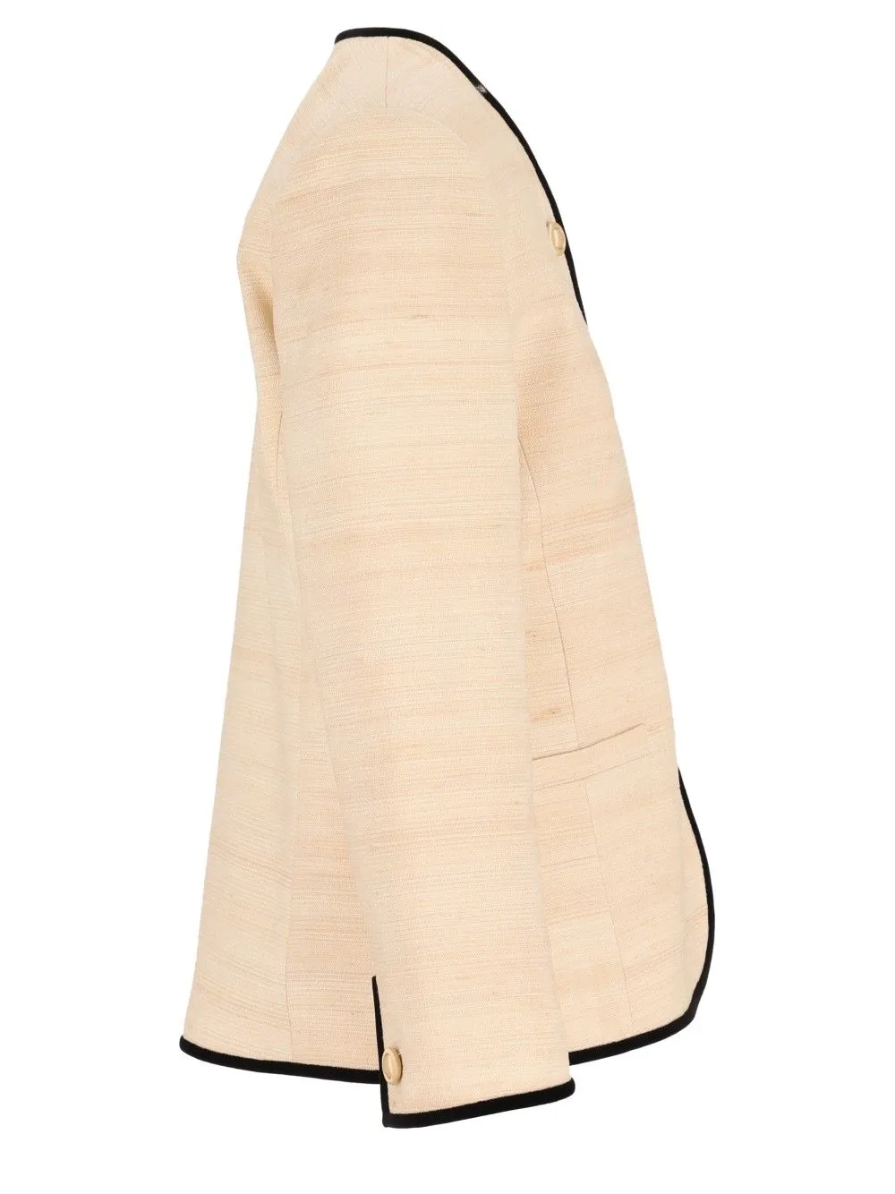 Silk And Linen Blazer Jackets White sold by Wanan Luxury product image thumbnail 3