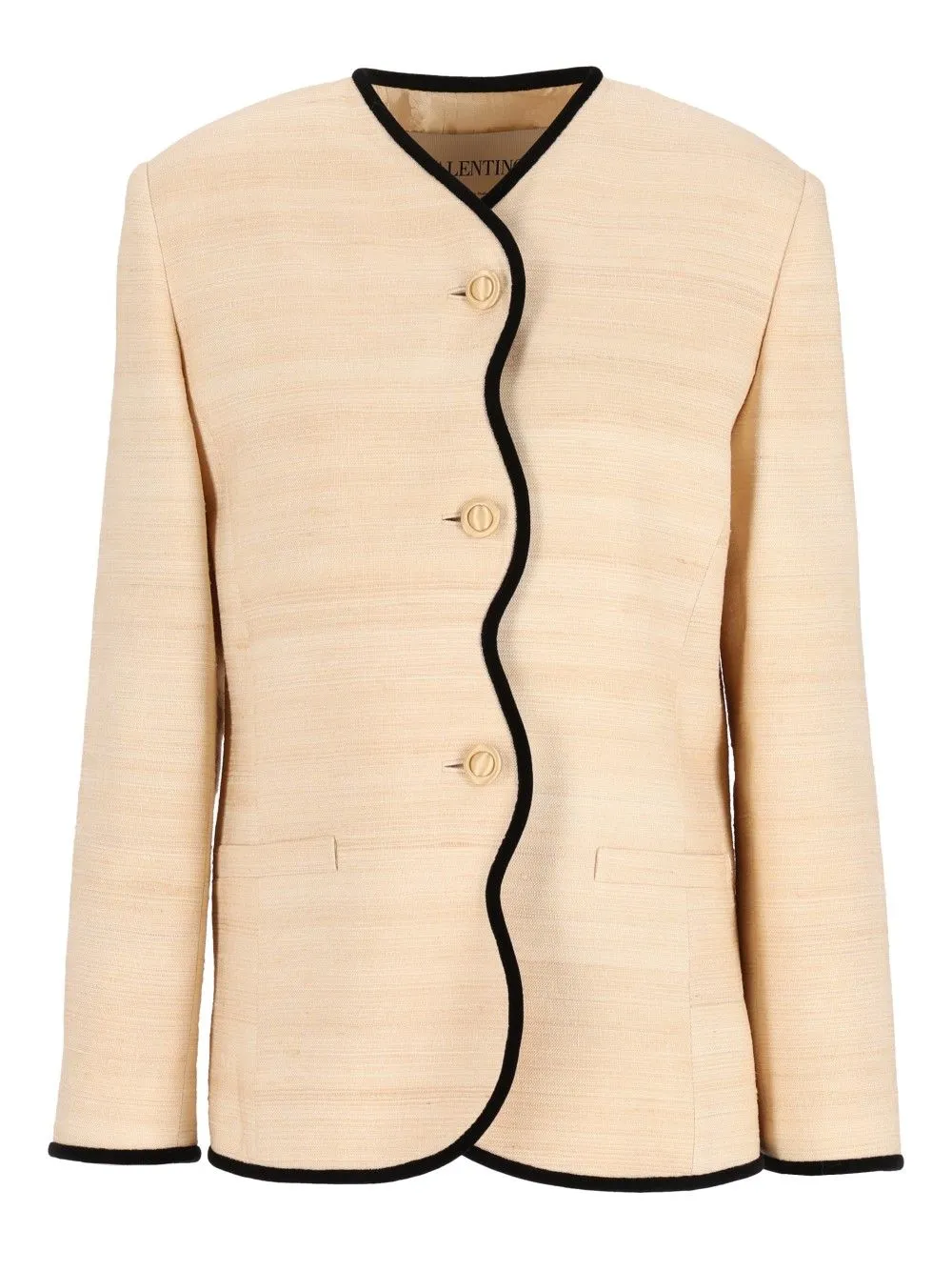 Silk And Linen Blazer Jackets White sold by Wanan Luxury