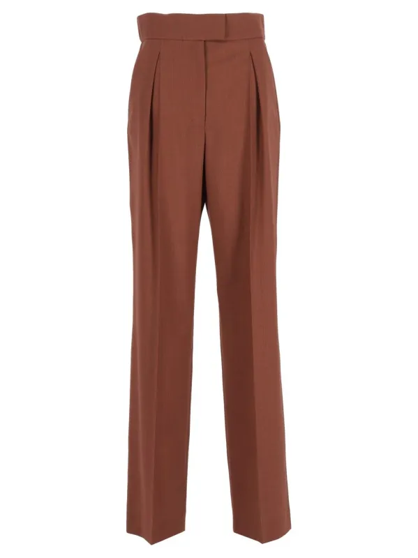 In Functional Suiting Trousers Brown made by Valentino Garavani