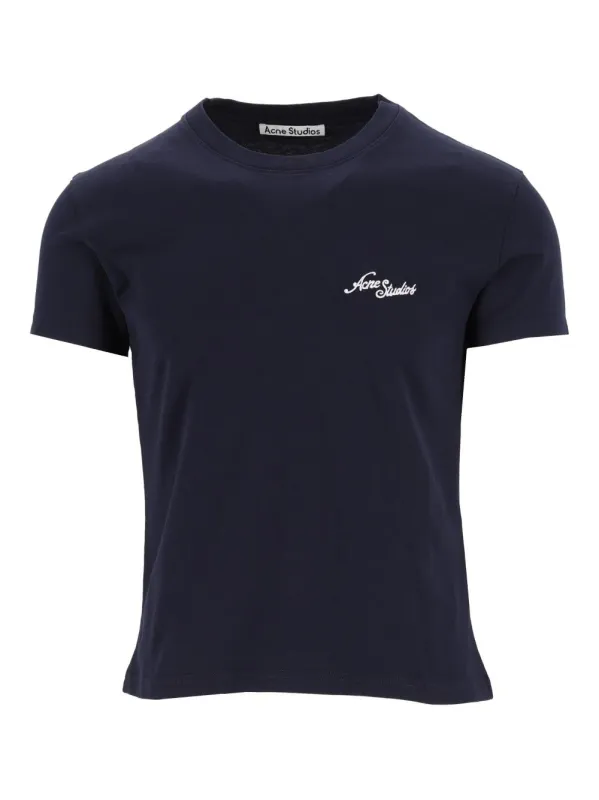 Organic Cotton T-Shirt Blue made by Acne Studios