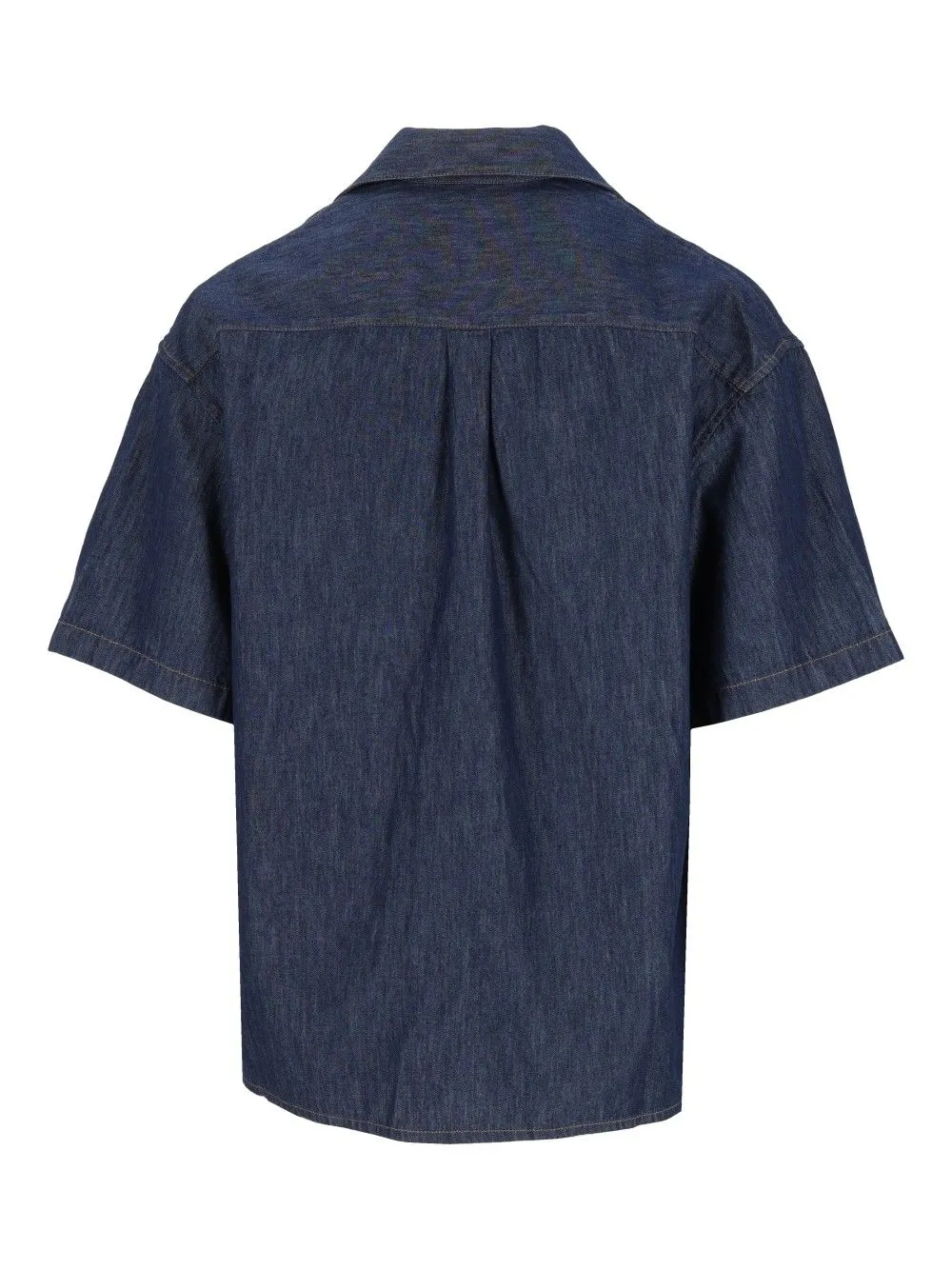 Short-Sleeved Shirt In Cotton Shirts Blue sold by Wanan Luxury product image thumbnail 2