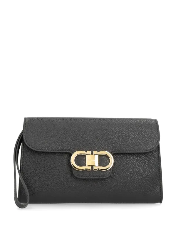 Gancini Small Leather Goods Black made by Salvatore Ferragamo
