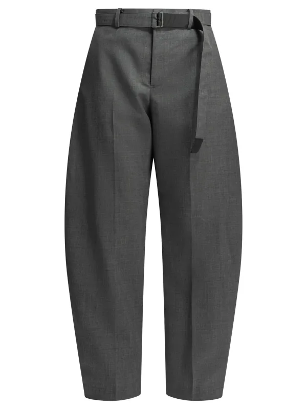 Tailored Wool Pants Trousers Grey made by Sacai