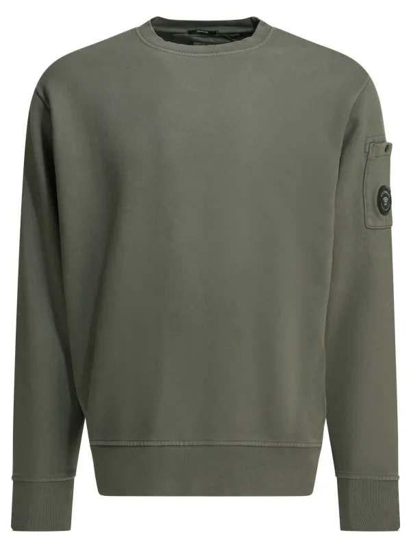 Crewneck Sweatshirt With Logo Sweatshirts Green made by C.P. Company