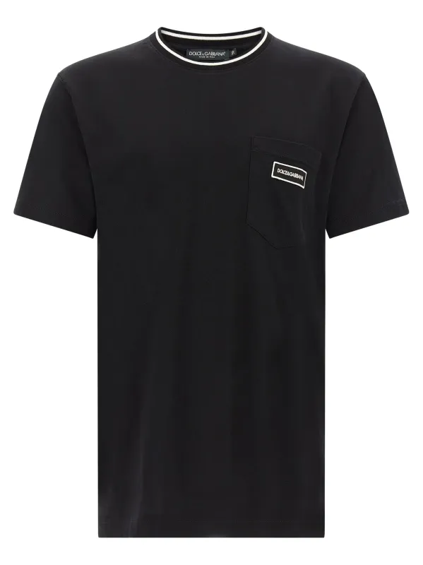 Logo Pocket T-Shirt Black made by Dolce & Gabanna