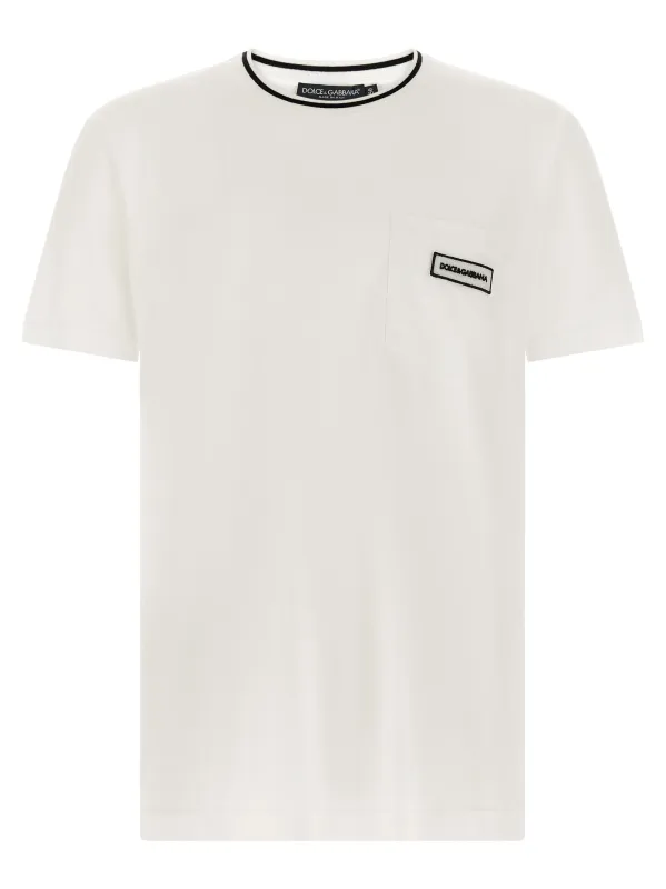 Logo Pocket T-Shirt White made by Dolce & Gabanna