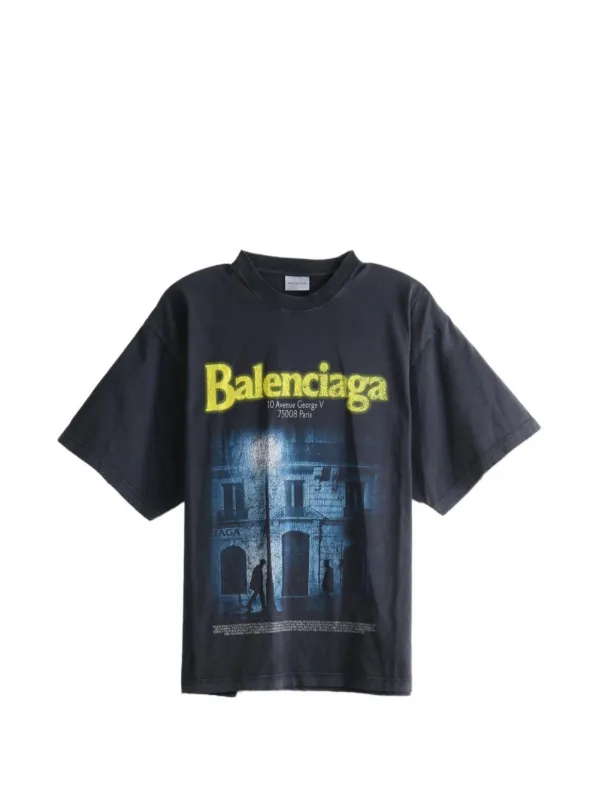 Printed Cotton T-Shirt made by Balenciaga
