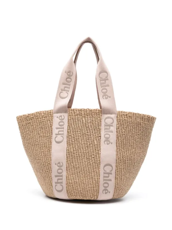Woody Large Rafia Tote made by Chloe