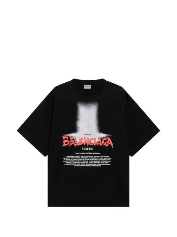 Printed Cotton T-Shirt made by Balenciaga