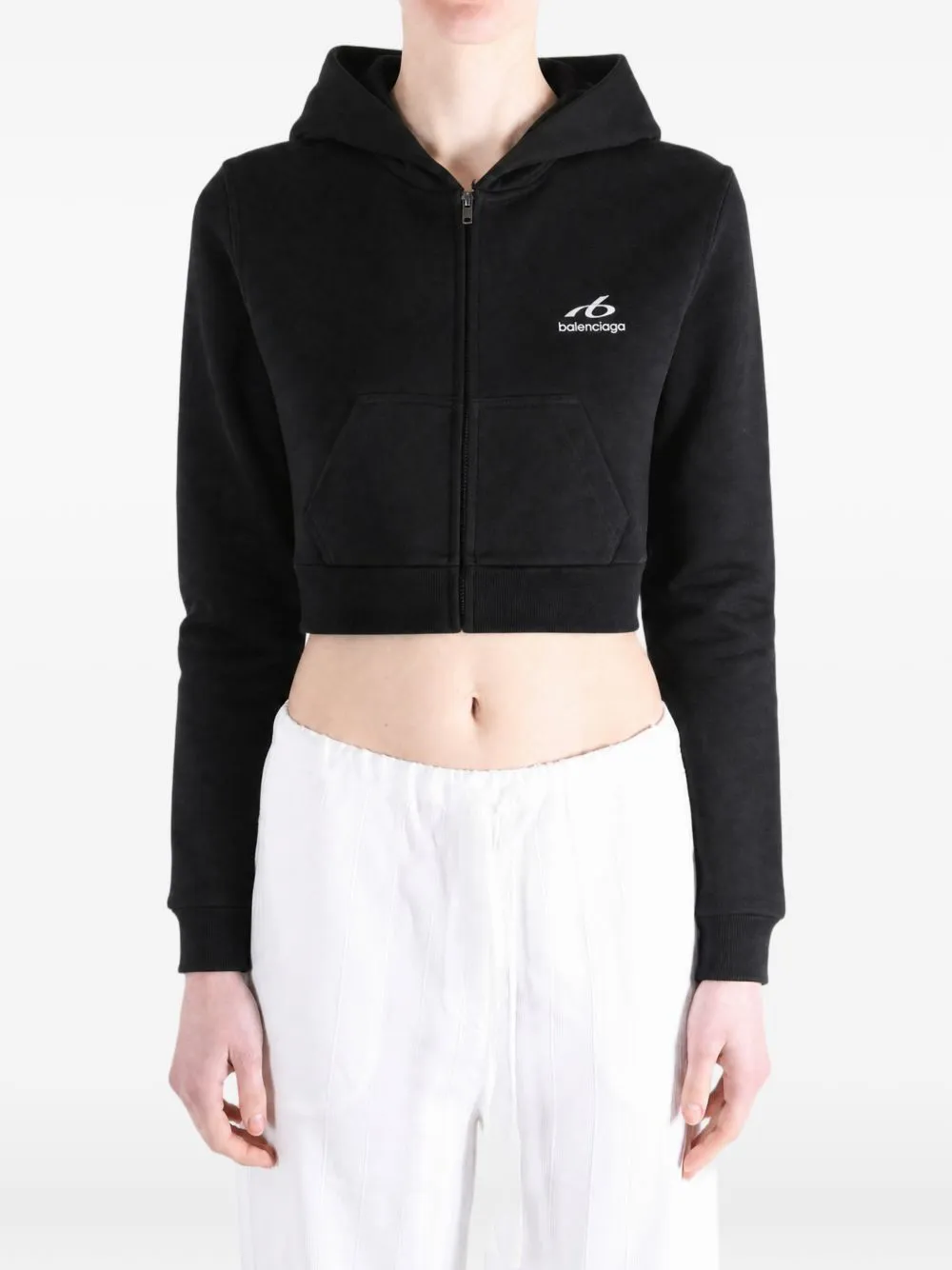Cotton Cropped Sweatshirt sold by Wanan Luxury product image thumbnail 3