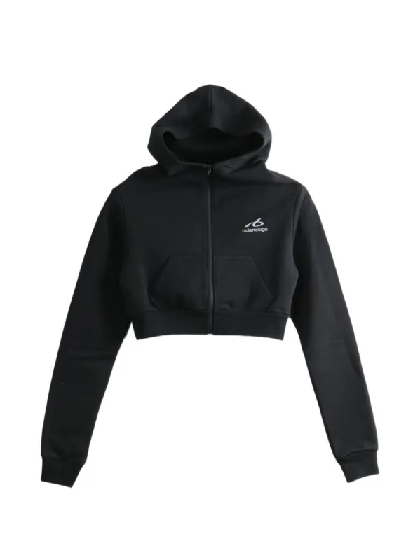 Cotton Cropped Sweatshirt made by Balenciaga