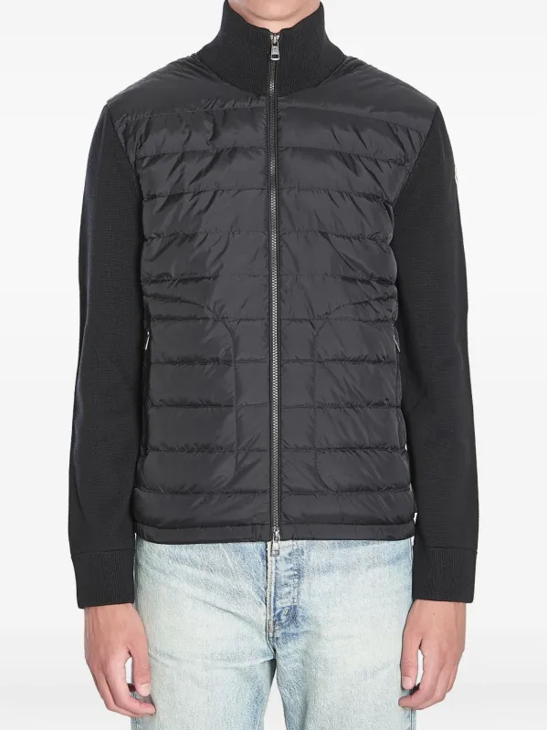Wool And Nylon Padded Cardigan made by Moncler