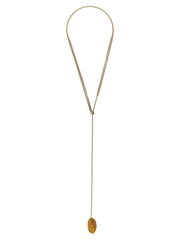 Stone Necklace Jewelry Gold made by Dries Van Noten