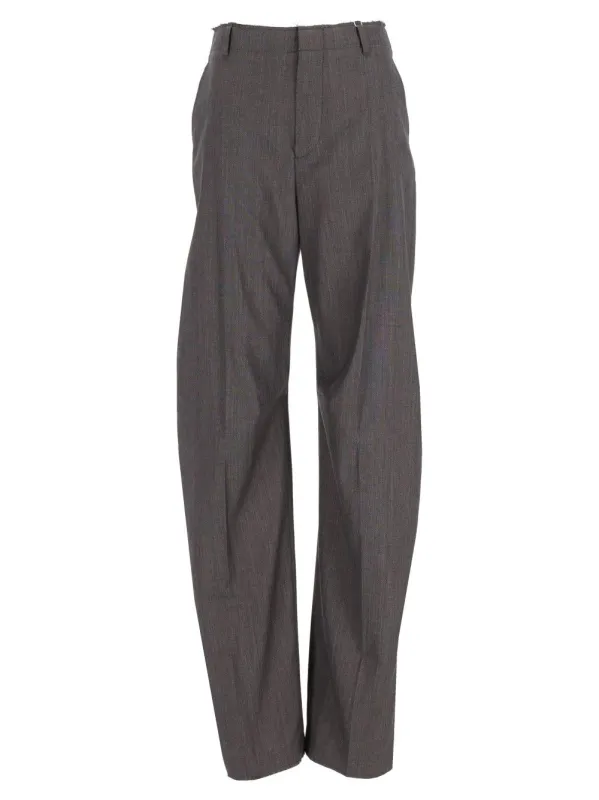 Wide-Leg Tailored Trousers Grey made by Maison Margiela