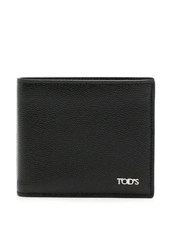 Logo Plaque Grained Leather Bi-Fold Wallet made by Tod's