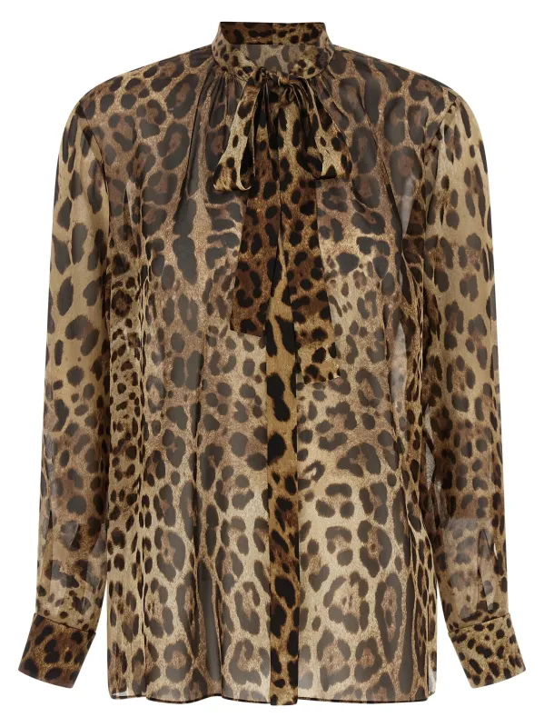 Leo Shirt And Blouse Brown made by Dolce & Gabanna