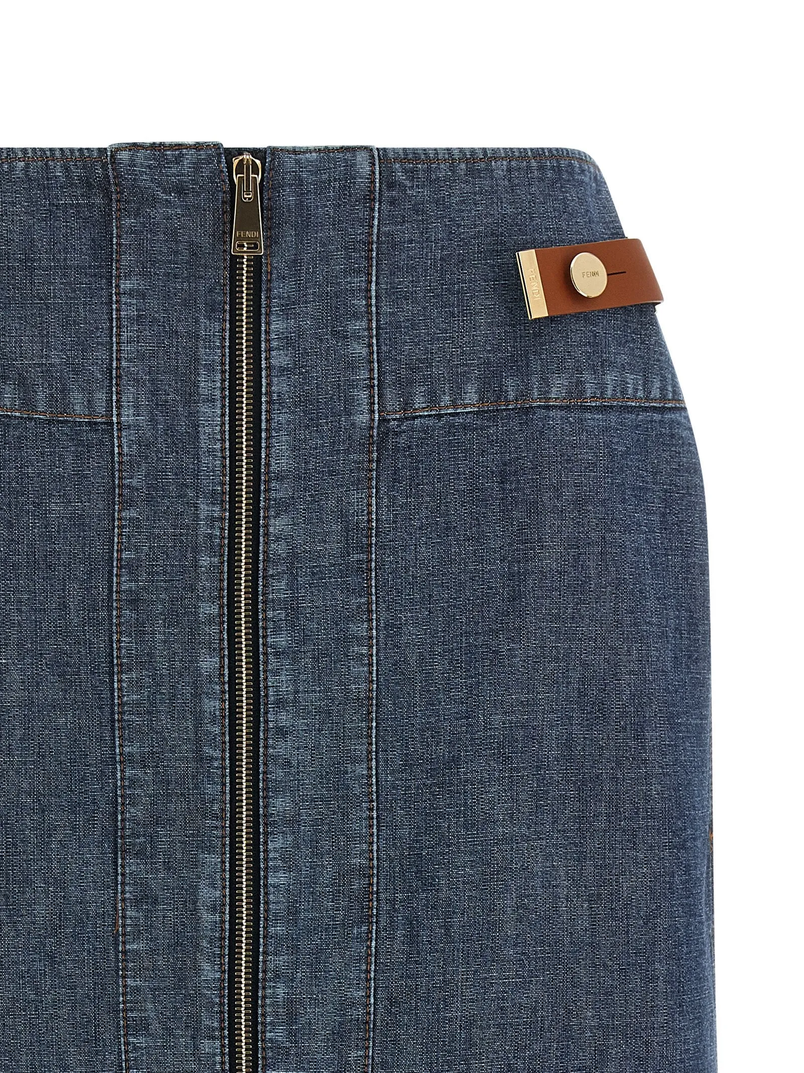 Chambray Denim Skirt Blue sold by Wanan Luxury product image thumbnail 3