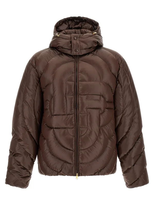 Monogram Puffer Jackets Brown made by Casablanca