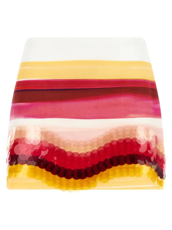 Striped Cotton Skirt Multicolor made by Fendi