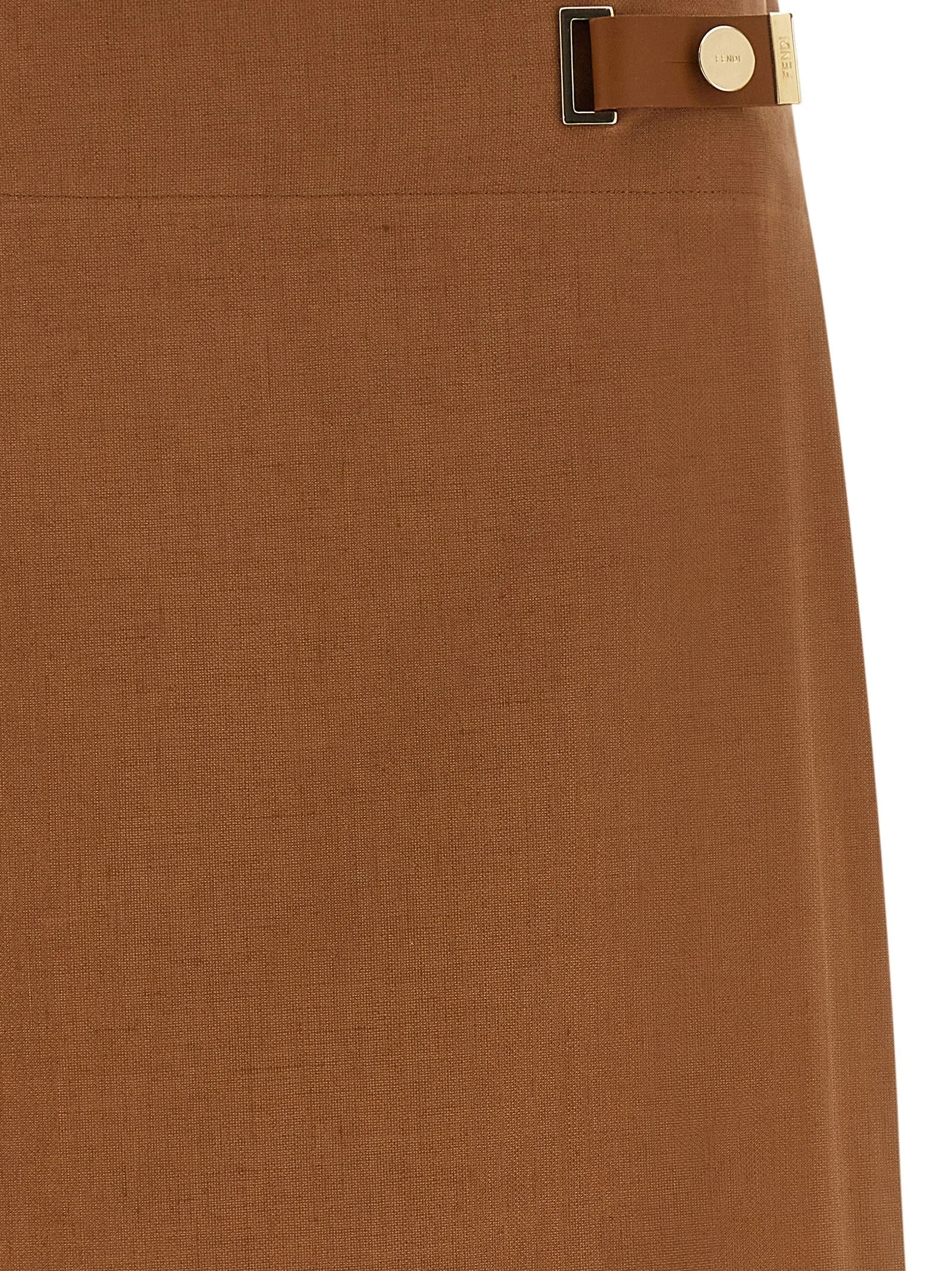 New Linen Skirts Brown sold by Wanan Luxury product image thumbnail 3