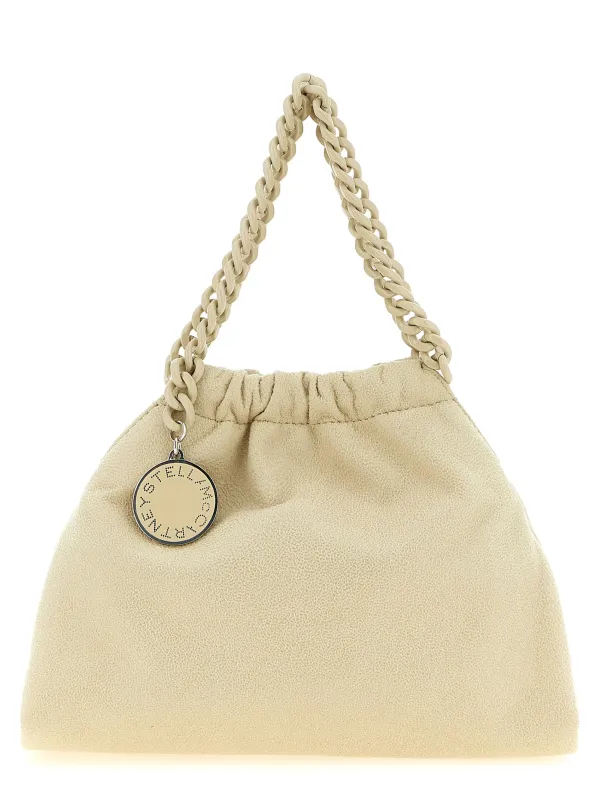 Falabella Mini Drawstring Shoulder Bags Beige made by Stella McCartney