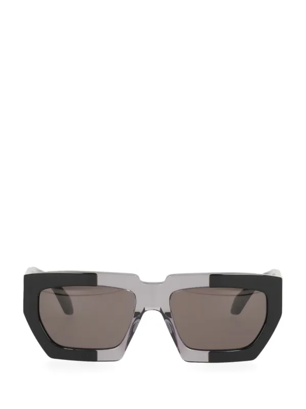 Oversized Two-Tone Sun Glasses Black made by Alaia