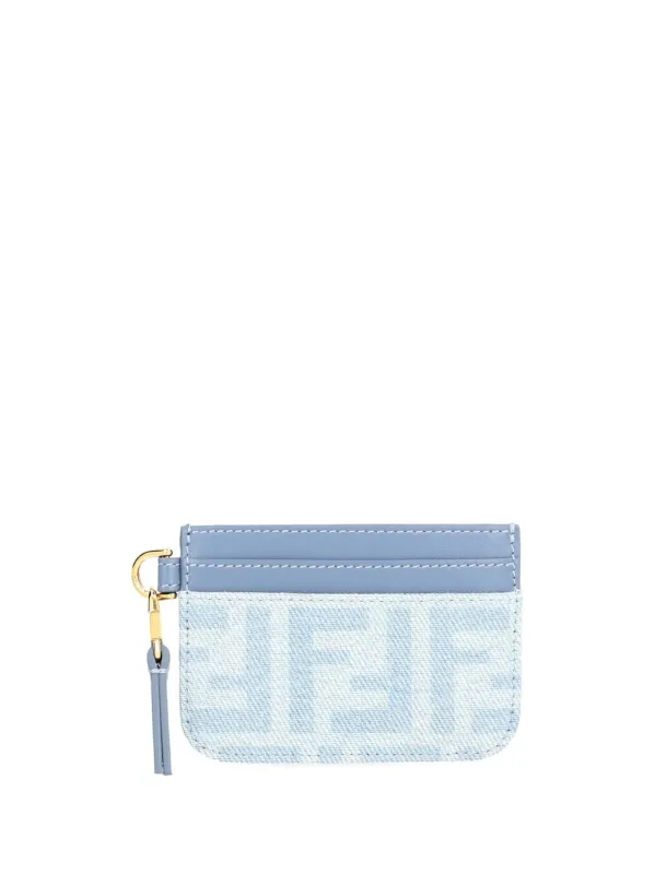 Baguette Card Holder Wallets Light Blue made by Fendi