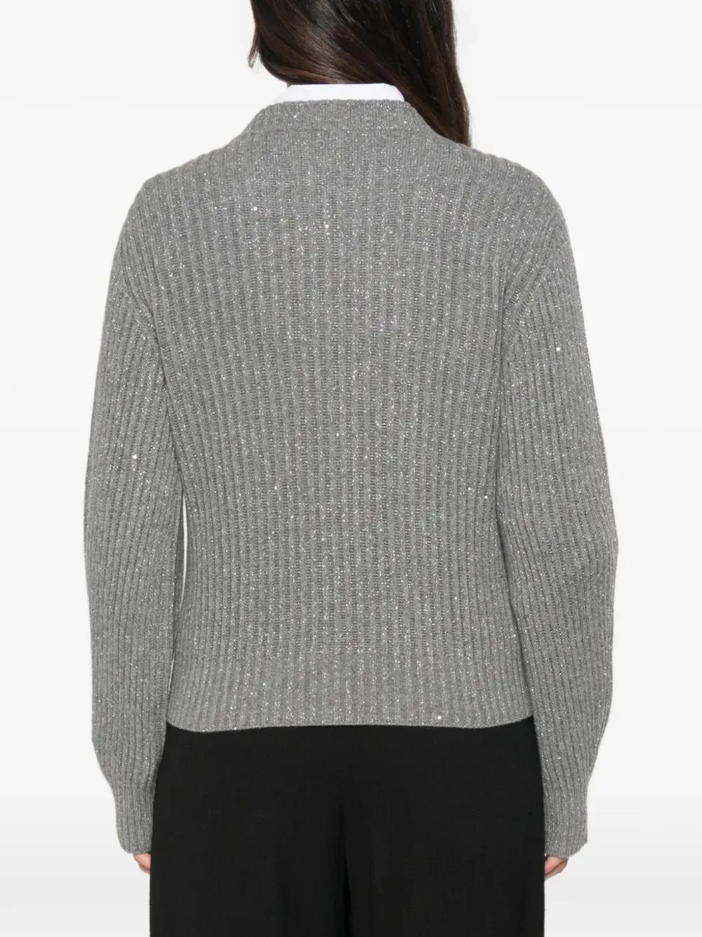 Sparkling & Dazzling Cashmere And Wool Ribbed Sweater sold by Wanan Luxury product image thumbnail 4