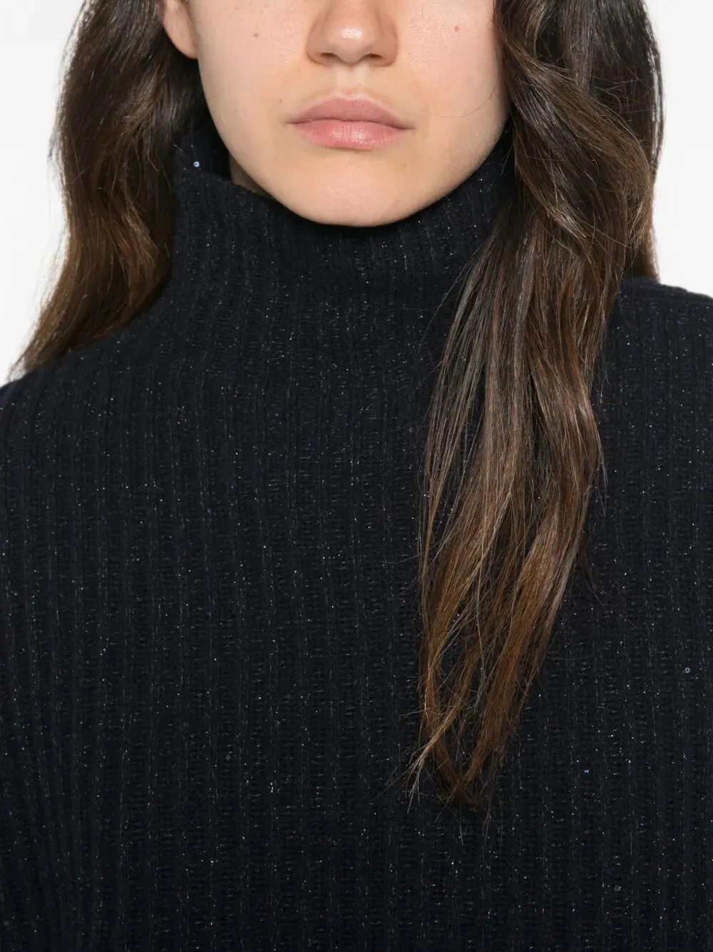 Sequin-Embellished Ribbed Cashmere Turtleneck sold by Wanan Luxury product image thumbnail 3