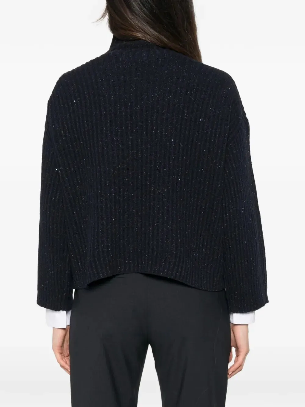 Sequin-Embellished Ribbed Cashmere Turtleneck sold by Wanan Luxury product image thumbnail 4