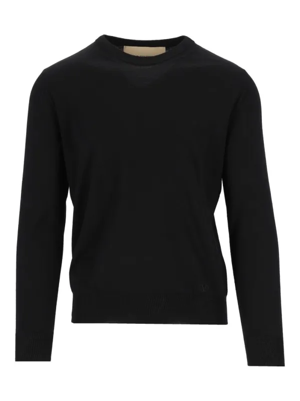 Vlogo Signature Sweater Knitwear Black made by Valentino Garavani