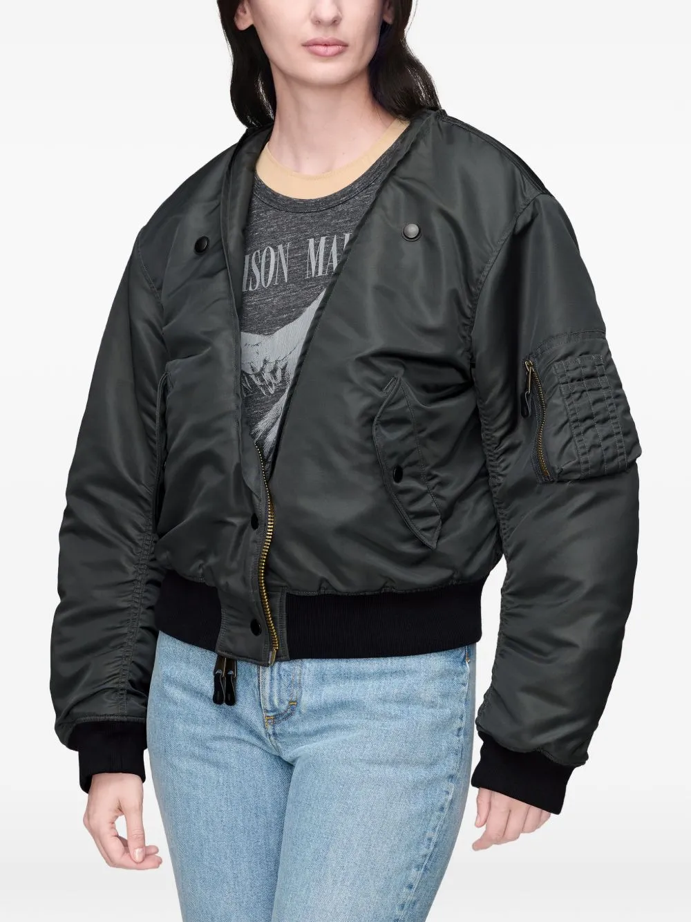 Nylon Bomber Jacket sold by Wanan Luxury product image thumbnail 4