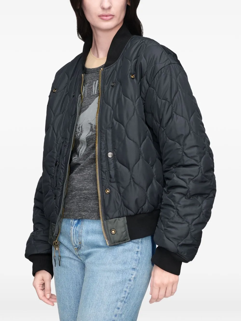 Nylon Bomber Jacket sold by Wanan Luxury product image thumbnail 5
