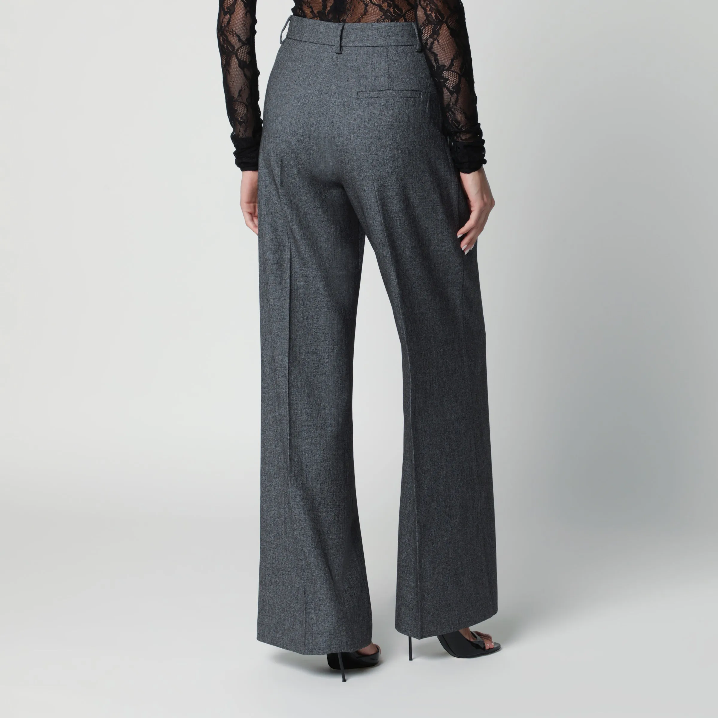 Grey Wide-Leg Trousers sold by Wanan Luxury product image thumbnail 2