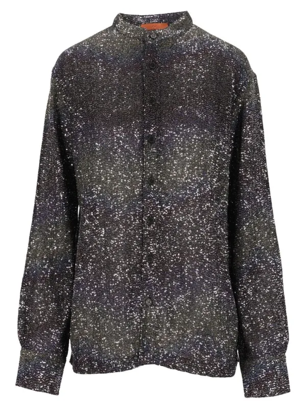 Oversized Shirt With Sequin Appliqué Shirts Multicolor made by Missoni