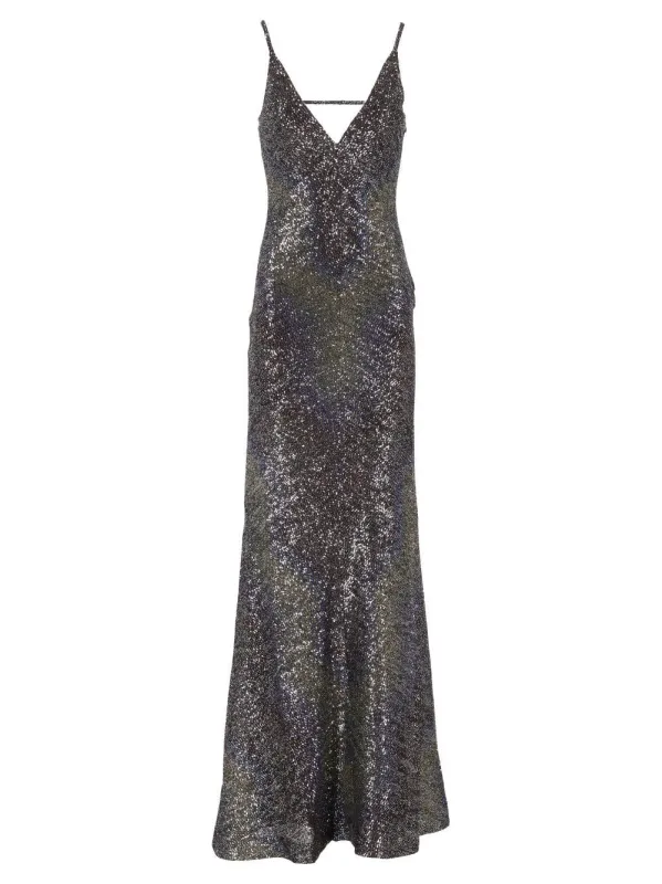 Long Dress With Low Back And Sequins Dresses Multicolor made by Missoni