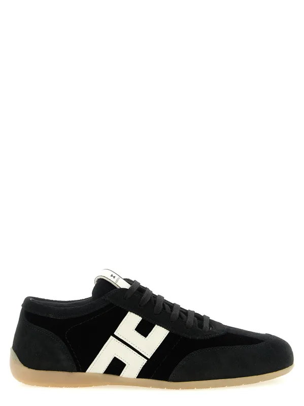 Nappa And Velvet Sneakers White/Black made by Elisabetta Franchi