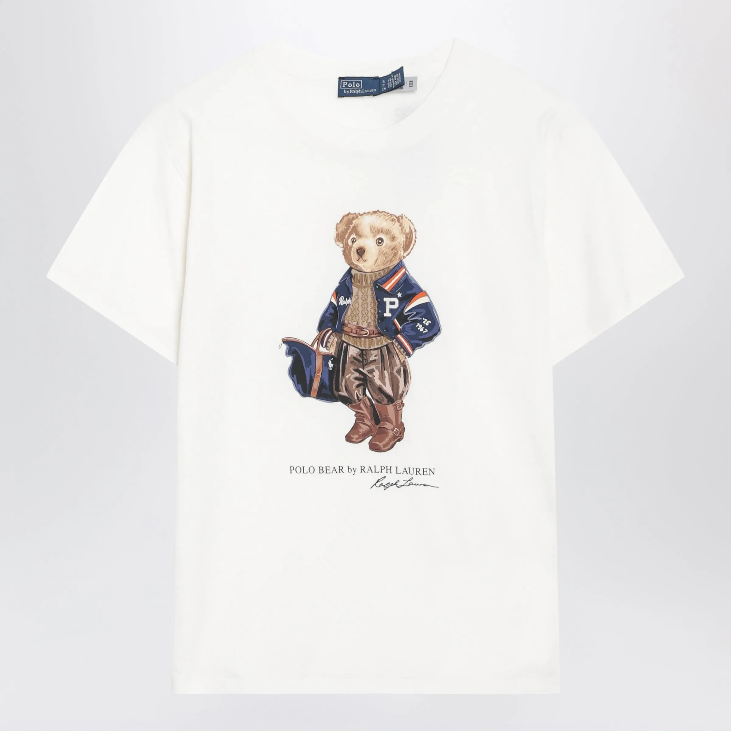 White Polo Bear Cotton T-Shirt sold by Wanan Luxury