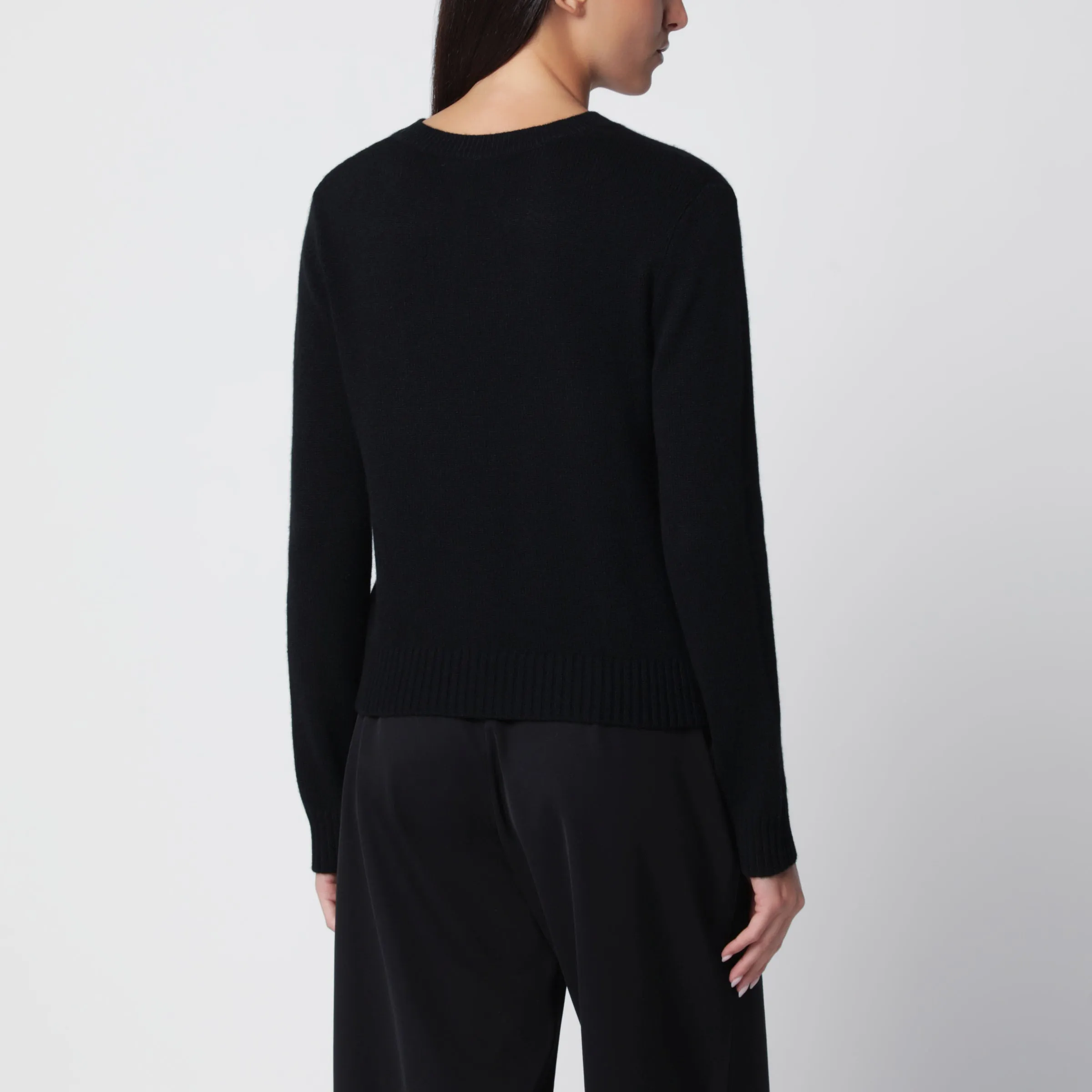 Mable Crewneck Sweater In Black Cashmere sold by Wanan Luxury product image thumbnail 3