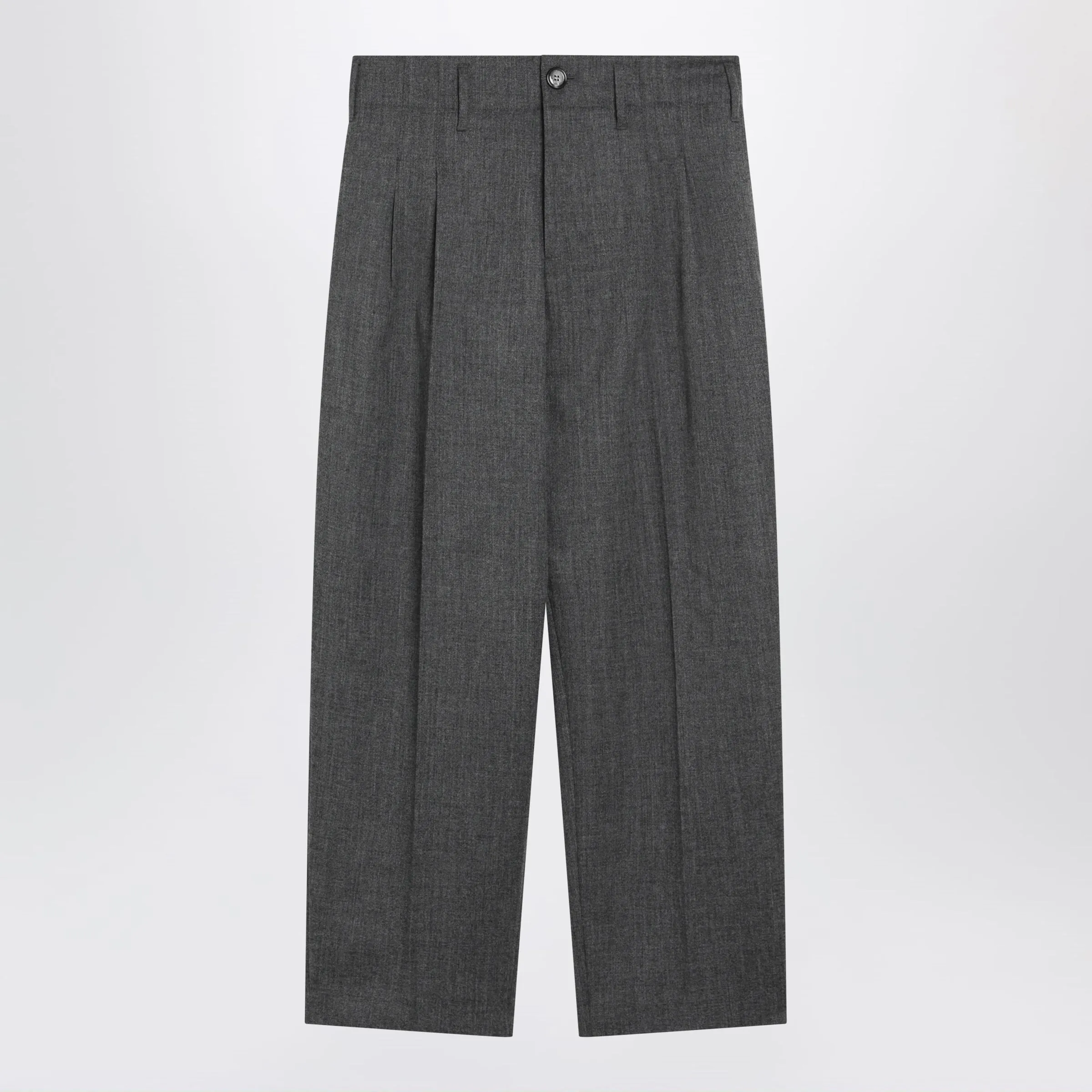 Grey Tailored Wool Trousers sold by Wanan Luxury