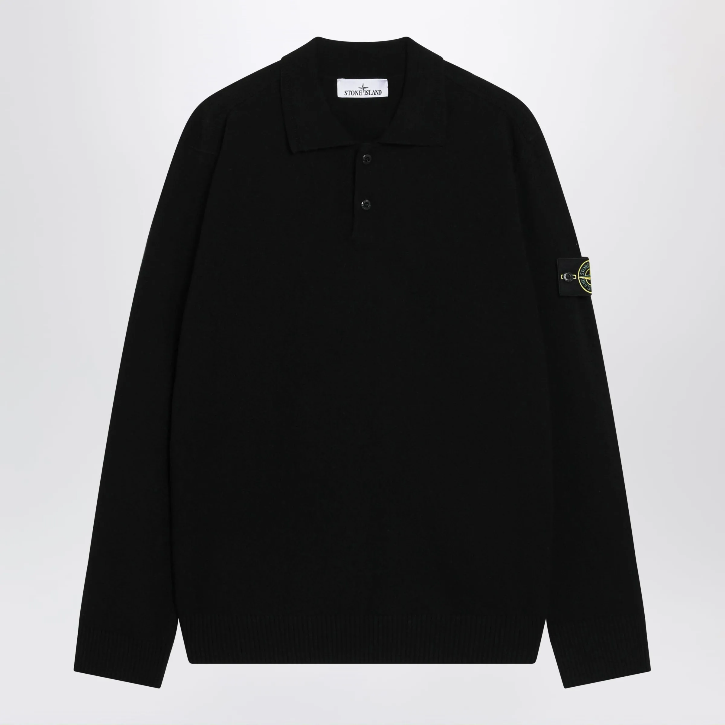 Black Wool Polo Sweater sold by Wanan Luxury