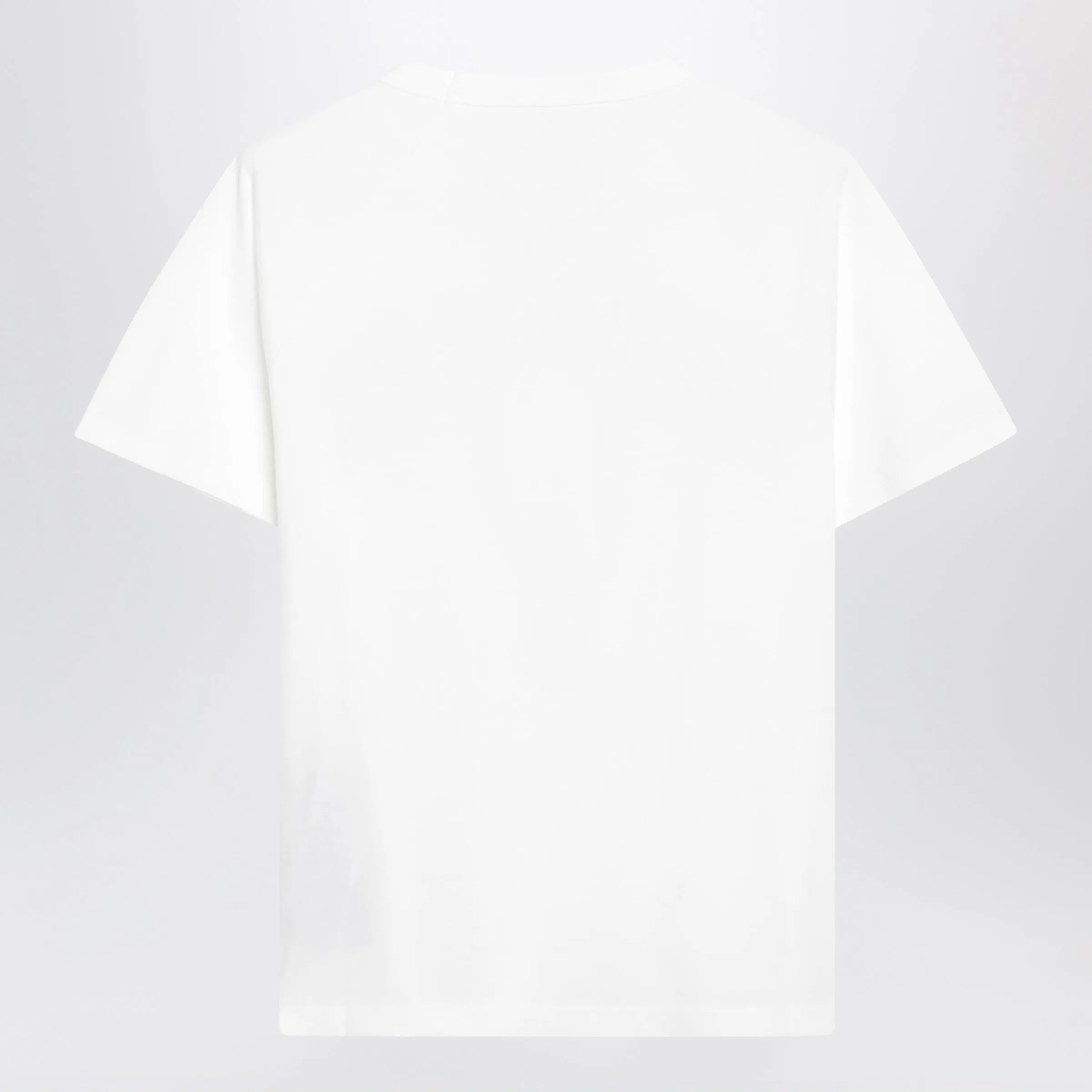 White Cotton Jersey T-Shirt With Distressed Detail sold by Wanan Luxury product image thumbnail 2