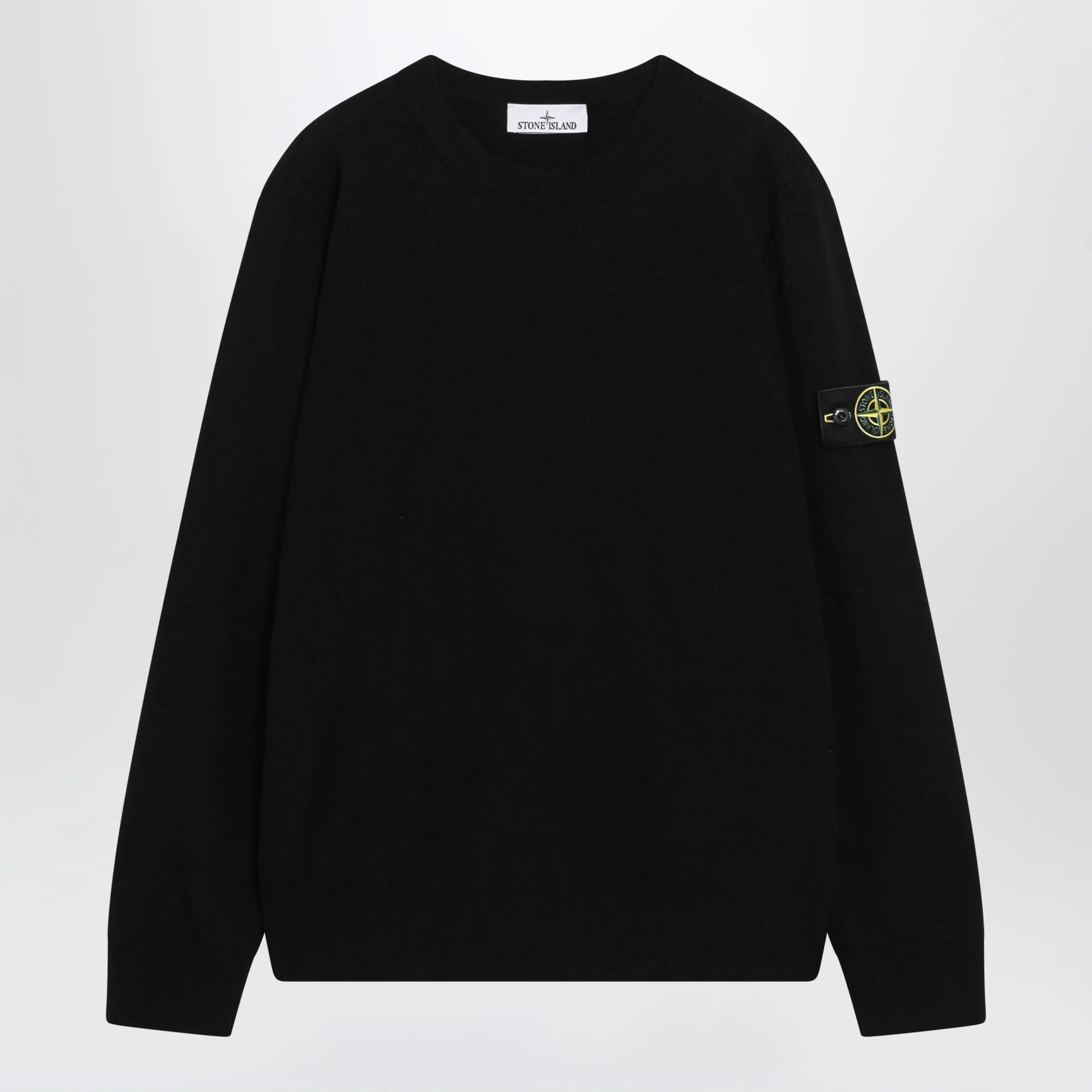 Black Wool Crew-Neck Sweater sold by Wanan Luxury