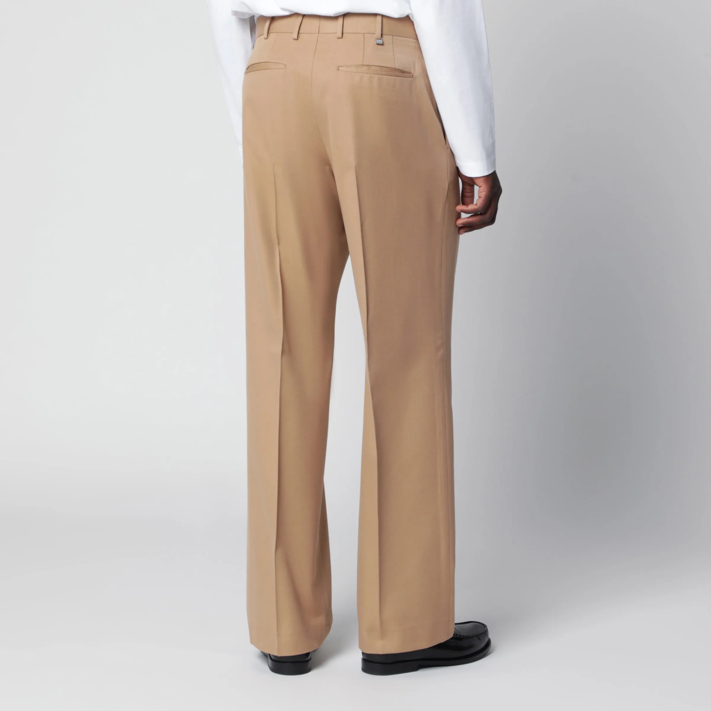 Rope-Colored Cotton And Wool Trousers sold by Wanan Luxury product image thumbnail 2