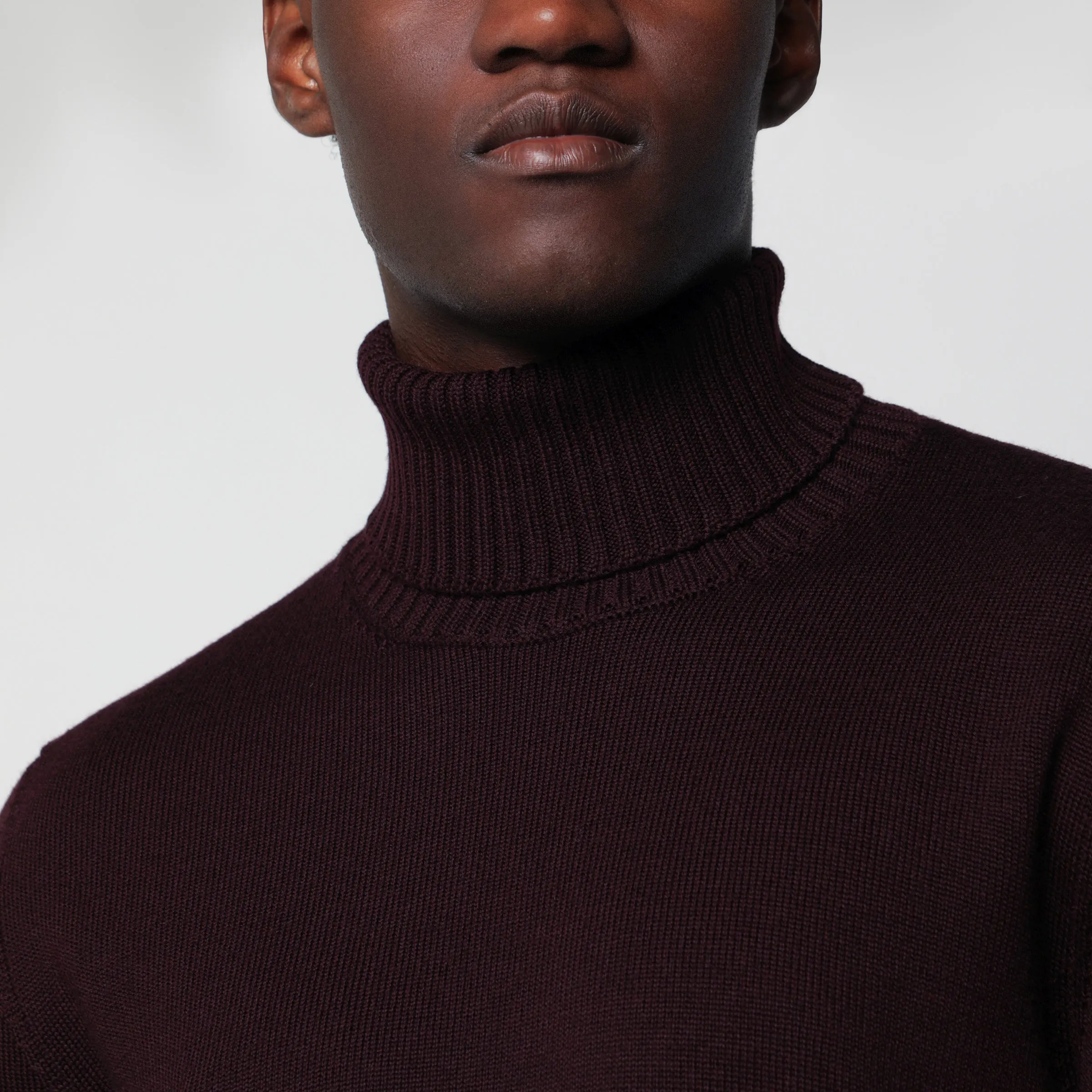 Black Navy Wool Turtleneck Sweater sold by Wanan Luxury product image thumbnail 2