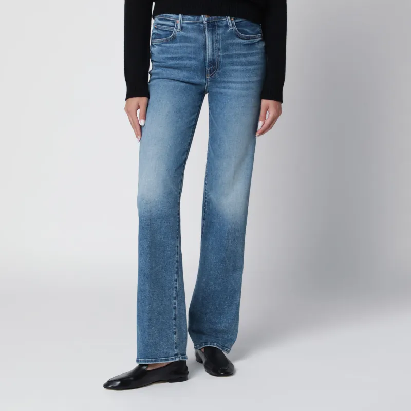 The Kick It Jeans In Medium Blue Washed Denim made by MOTHER