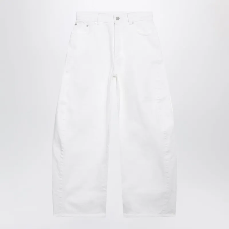 White Rodeo Denim Trousers made by Alaia