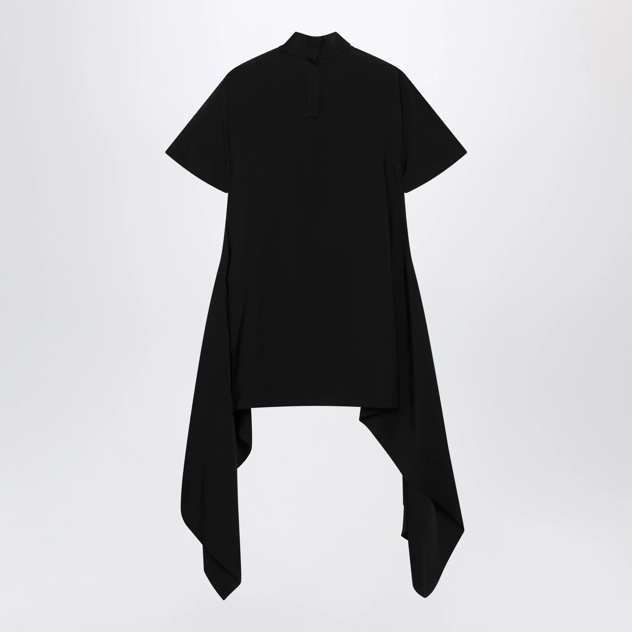 Black Mock-Neck Mini Dress In Cotton Blend sold by Wanan Luxury product image thumbnail 2